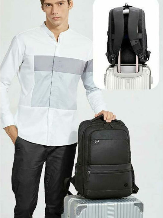 Arctic Hunter Golden Wolf GB00402 Waterproof Laptop Backpack 15.6" with USB Port in Black Colour