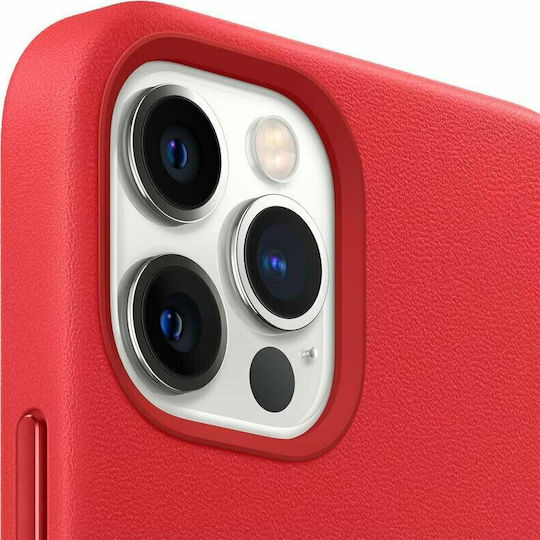 Apple Leather Case with MagSafe Back Cover Δερμάτινο Κόκκινο (iPhone 12 Pro Max)