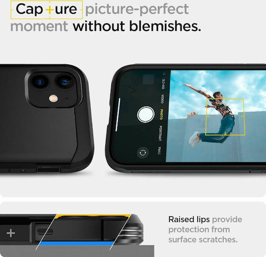 Spigen Tough Armor Back Cover Plastic / Silicone 2mm Black (iPhone 13 Pro Max)