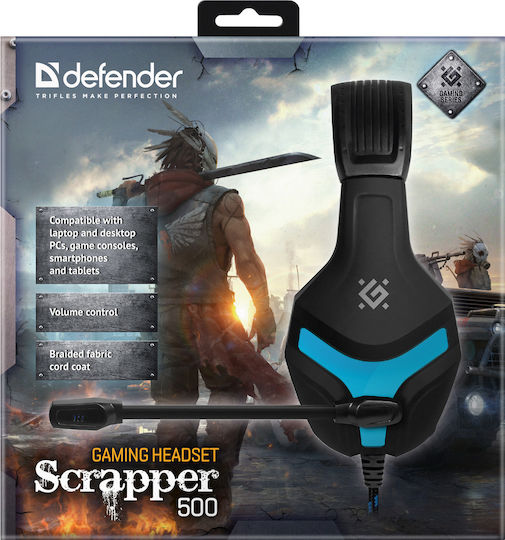 Defender Scrapper 500 Надушници Геймърски слушалки с връзка 2x3,5 мм Black/Blue