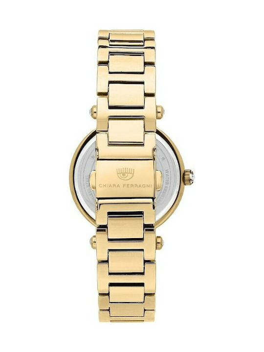 Chiara Ferragni Γυναικείο Ρολόι 34mm Μπαταρίας με Χρυσό Μεταλλικό Μπρασελέ