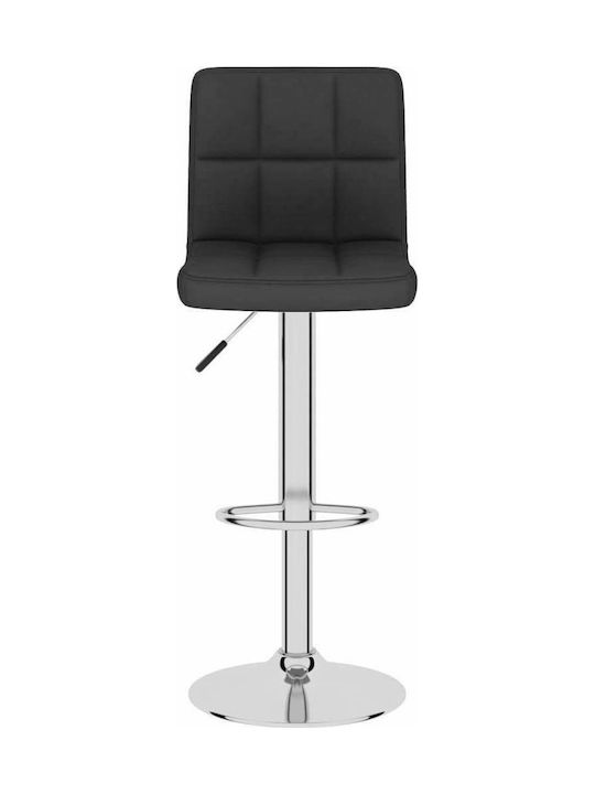 Stool Bar with Back & Adjustable Height Black Velvet-Black Metal 2pcs 40x47x90-111cm