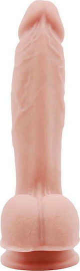 Dream Toys Mister Dixx Dual Density Real Dildo Glass Dildo with Balls and Suction Cup Flesh 19cm