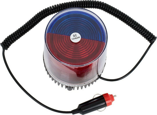GloboStar Far Auto LED 12 / 24V Impermeabil cu Roșu / Albastru Iluminare