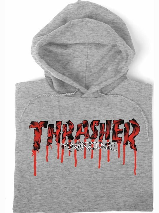 Blood Drip Sweatshirt mit Kapuze Ash Grey