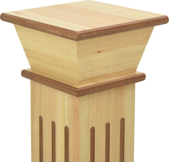 vidaXL Plant Stand Wooden Brown 17cmx17cmx66cmcm.