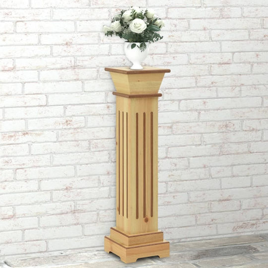 vidaXL Plant Stand Wooden Brown 17cmx17cmx66cmcm.