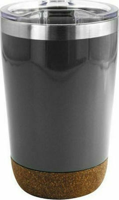 Panda Glass Thermos Stainless Steel BPA Free Gray 500ml with Mouthpiece