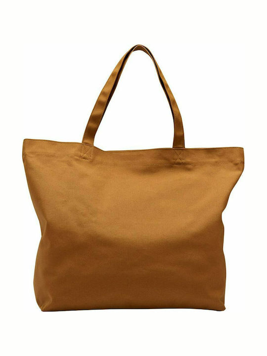 Reebok Classics Road Trip Tote Βαμβακερή Τσάντα για Ψώνια σε Καφέ χρώμα