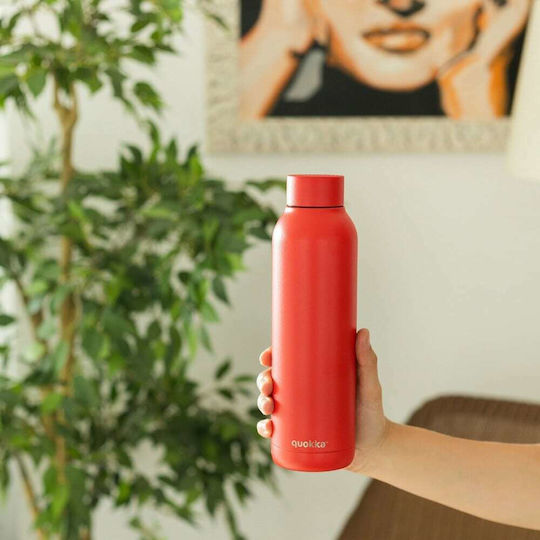 Quokka Solid Bottle Thermos Stainless Steel BPA Free 630ml Red with Mouthpiece