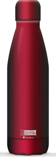I-Total iDrink Metallic Μπουκάλι Θερμός Ανοξείδωτο BPA Free 500ml Κόκκινο