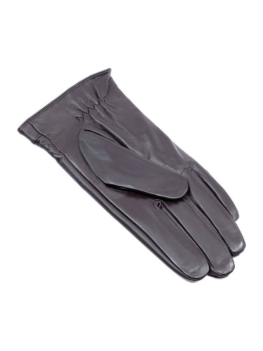 Men's Leather Touch Gloves Brown 1014