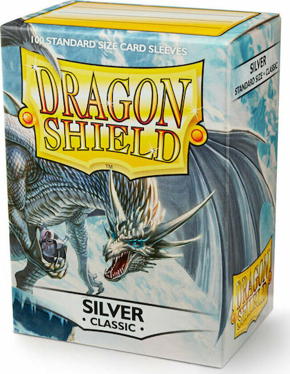 Dragon Shield Dragon Shield Silver Card Sleeves Standard Size 100τμχ Silver ART10008