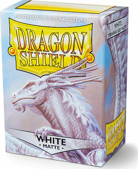 Dragon Shield Game Accessory Dragon Shield Matte White Protective Card Sleeves 100τμχ