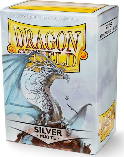Dragon Shield Game Accessory Dragon Shield Matte Silver Protective Card Sleeves 100τμχ