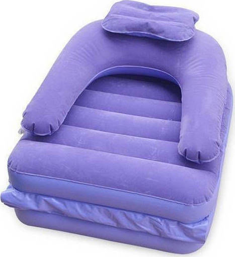 INTIME Fiocked Folding Chair Φουσκωτή Πολυθρόνα Μωβ 175cm