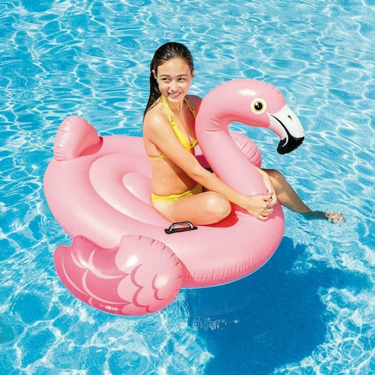 Intex Kid's Inflatable Ride On Flamingo with Handles Pink 142x137cm
