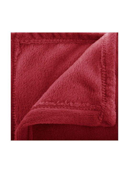 Κουβέρτα Fleece Κόκκινη 180x230εκ.