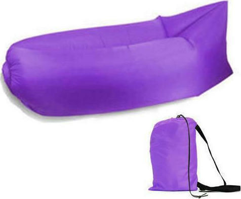 Inflatable Air Sofa Φουσκωτό Lazy Bag 2 Ατόμων Μωβ 196cm