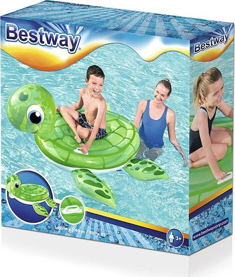 Bestway Детски Надуваемо Ride On Плажно Костенурка с Дръжки Зелено