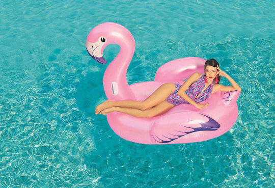 Bestway Φουσκωτό Ride On Θαλάσσης Flamingo με Χειρολαβές Ροζ 173x170cm
