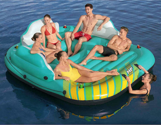 Bestway Aufblasbare Insel Für 5 Personen Mit Griffen 291x265cm