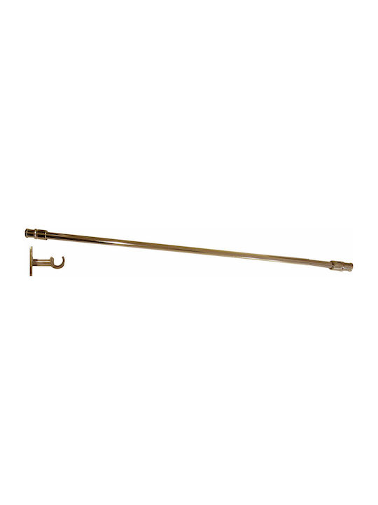 Extendable Metallic Curtain Pole Florida Single 135-225cm Gold