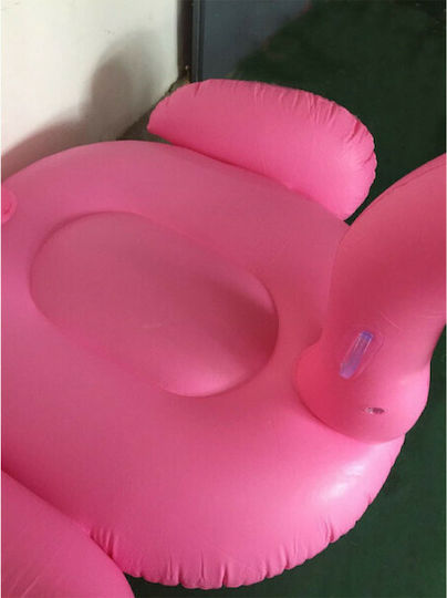 Φουσκωτό Ride On Θαλάσσης Flamingo με Χειρολαβές Ροζ 200x200cm