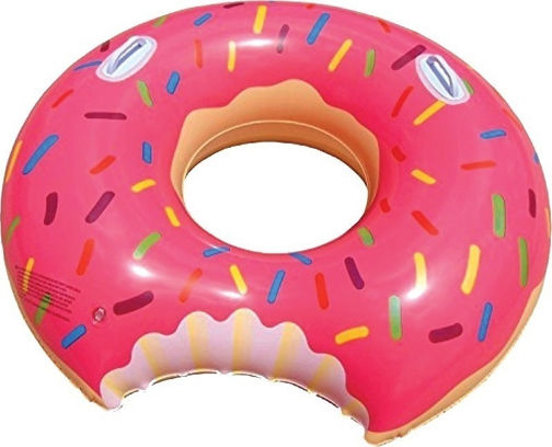 Bigmouth Φουσκωτή Σαμπρέλα Θαλάσσης Donut Ροζ 120x120cm