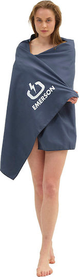 Emerson Πετσέτα Microfiber Σώματος Διπλής Όψεως Αντιβακτηριδιακή Μπλε 160x80εκ.