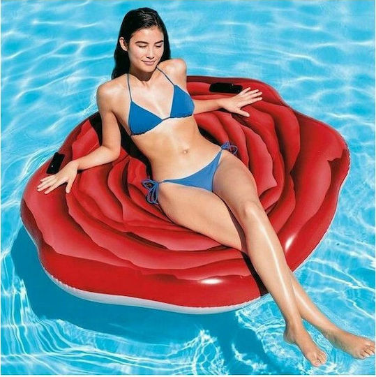 Intex Надуваем Матрак За Плаж С Дръжки Червен 137x119см