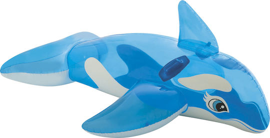 Intex Kinder-Equipment Ride On Wal Kinder-Equipment aufblasbares Tier mit Griffen Hellblau 152x114cm