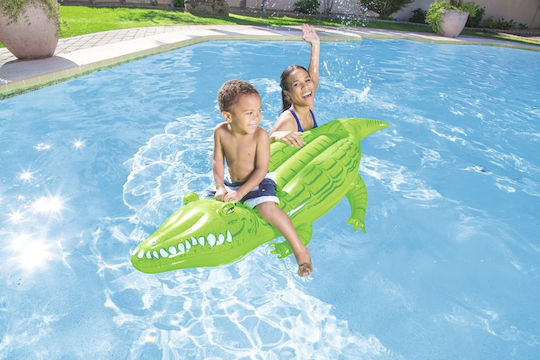 Bestway Παιδικό Φουσκωτό Ride On Θαλάσσης Κροκόδειλος με Χειρολαβές Πράσινο 168cm