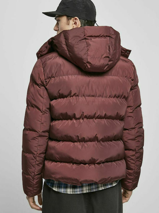 Urban Classics Herren Winter Jacke Puffer Cherry