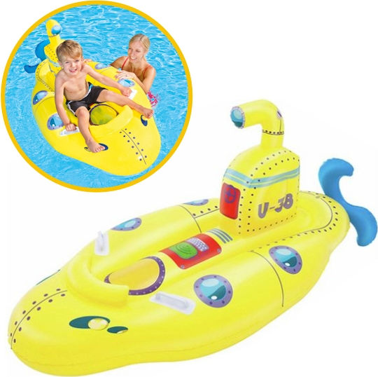 Bestway Παιδικό Φουσκωτό Ride On Θαλάσσης Jet Ski με Χειρολαβές Κίτρινο 165x86cm