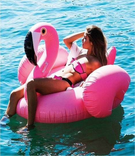 Aufblasbares Ride On Meeres Flamingo Rosa 150x105cm