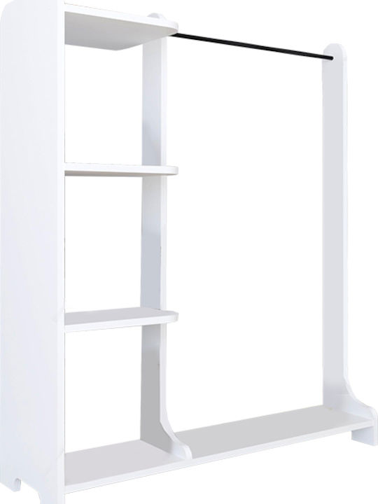 Pakketo Renesme Floor Garment Rack made of Wood White 106x35x128cm