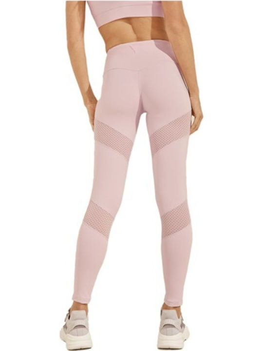 Guess Women's Long Training Legging High Waisted Pink