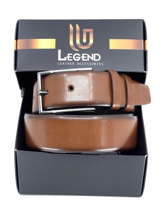 Legend Accessories Curea Bărbătească din Piele din Piele Tabac maro