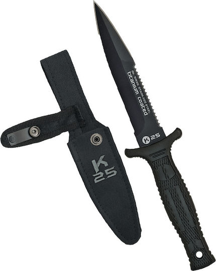K25 Titanium Coated Messer Schwarz in Hülle