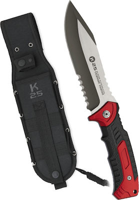 K25 Tactical Knife Red with Blade made of Stainless Steel