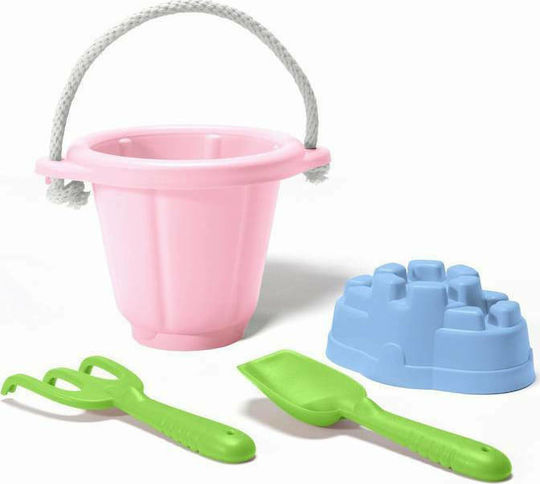 Green Toys Beach Bucket Set with Accessories Pink