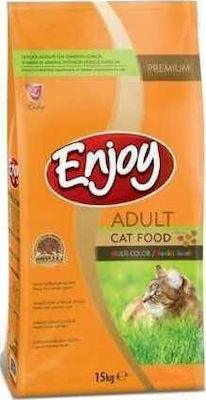 Lider Enjoy Adult Cat Multicolor Dry Food for Adult Cats with Chicken 15kg