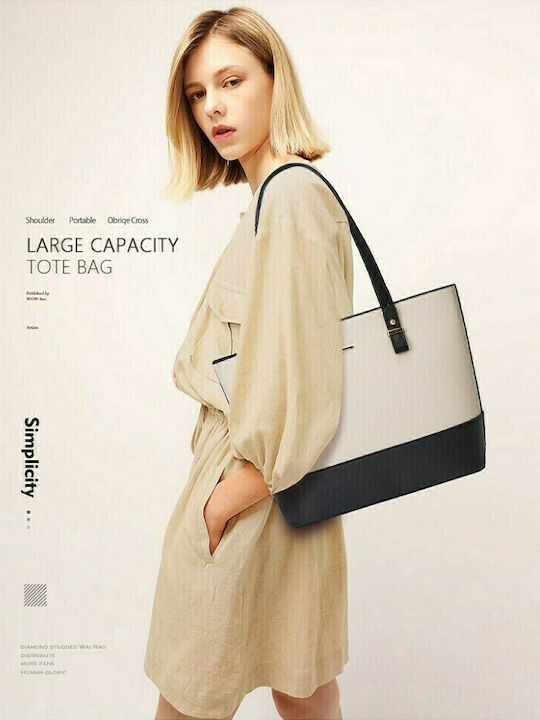 Set Women's Shopper Bag White/Black