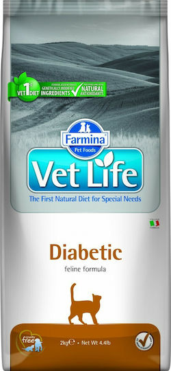 Farmina Vet Life Diabetic Dry Food for Adult Cats with Corn / Chicken 0.4kg