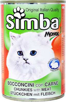 Simba Monge Wet Food for Adult Cats In Can with Calf 1pc 415gr