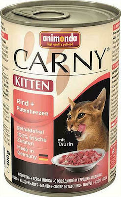 Animonda Carny Kitten Wet Food for Kittens In Can with Calf Καρδιές Γαλοπούλας 1pc 400gr