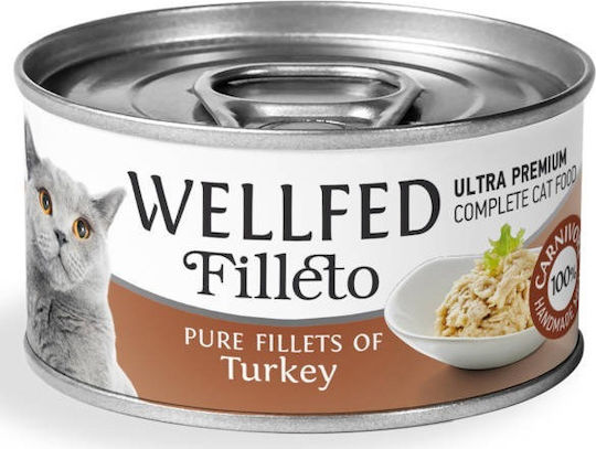 Pet Interest Filleto Pure Υγρή Τροφή για Ενήλικες Γάτες σε Κονσέρβα με Γαλοπούλα 70gr