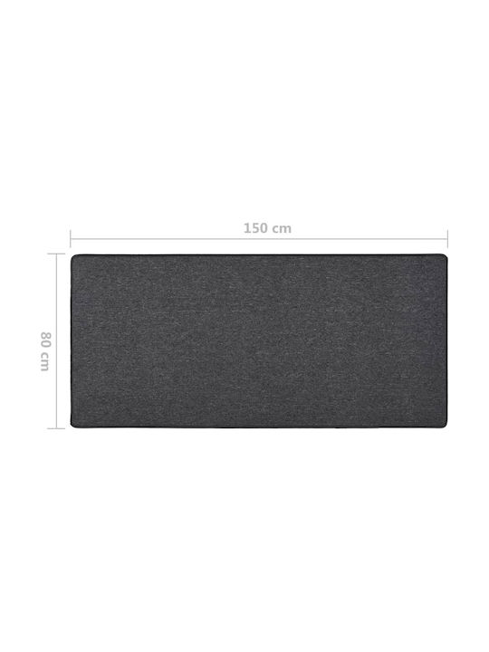 vidaXL Anti-slip Rug Rectangular Charcoal
