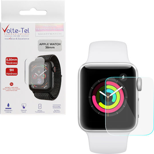 Volte-Tel 2.5D Full Glue Закалено стъкло за Apple Watch 38мм 1бр 8169618